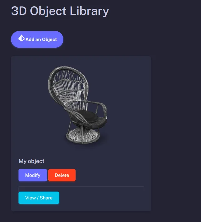 AI-generated 3D model ready for augmented reality