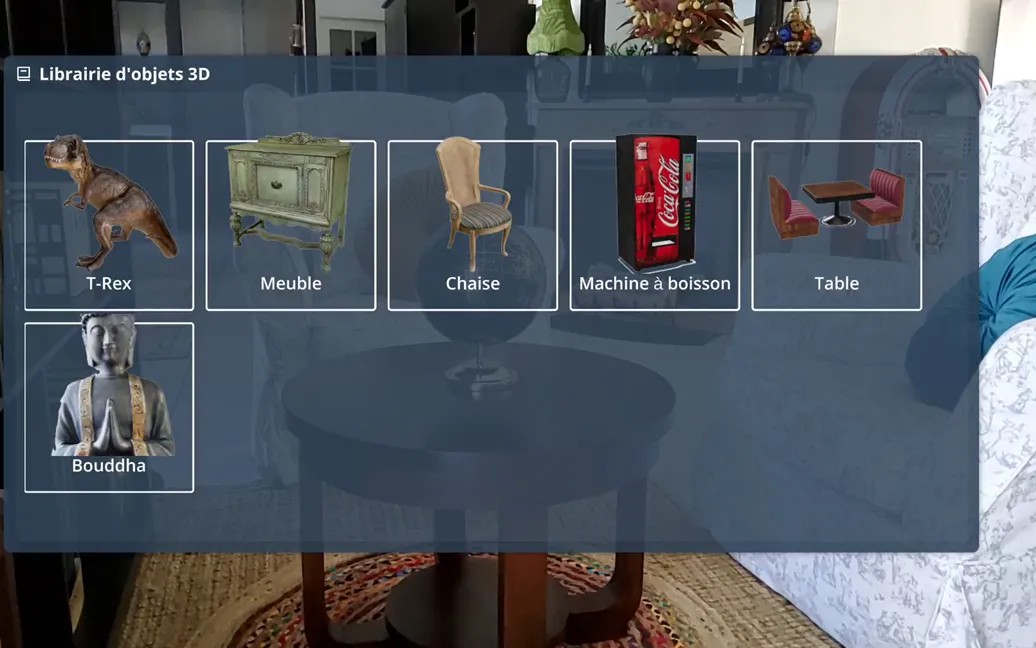 Options de partage du groupe via la visionneuse applicative mobile