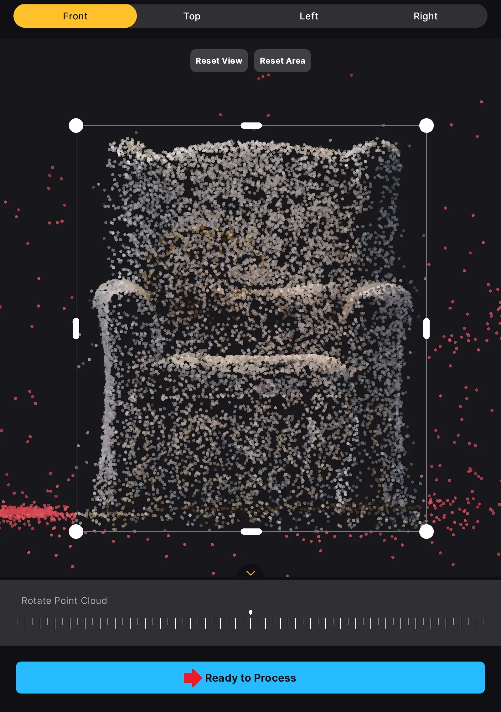 Ajustement de la sélection autour de l'objet capturé