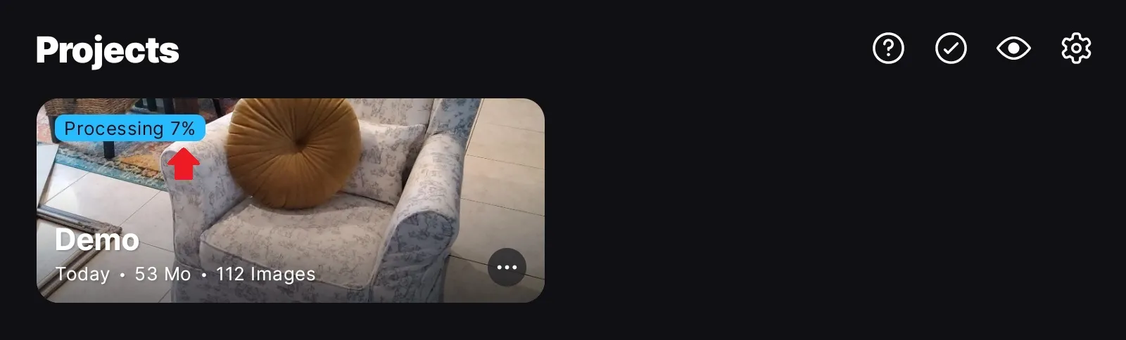 Génération du modèle 3D en cours dans RealityScan