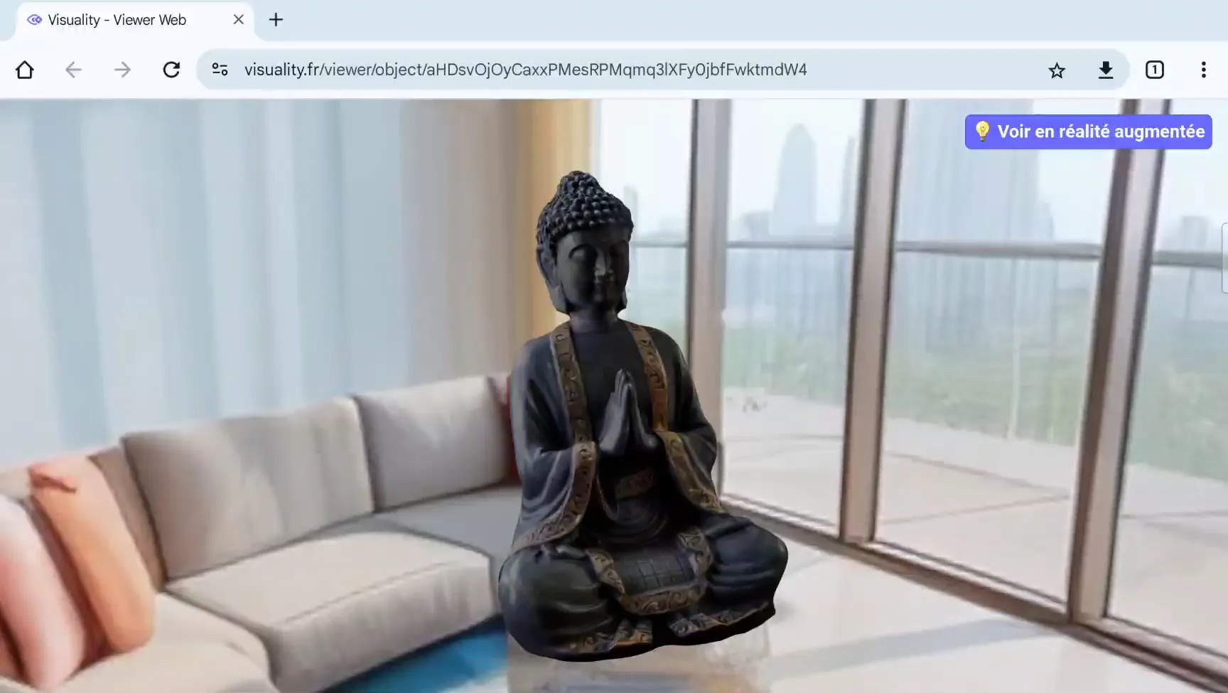 Visionneuse 3D affichant un objet sous tous ses angles